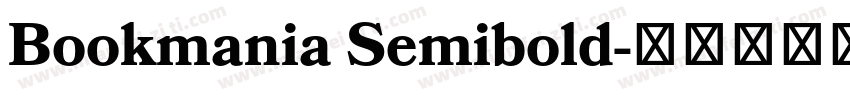 Bookmania Semibold字体转换